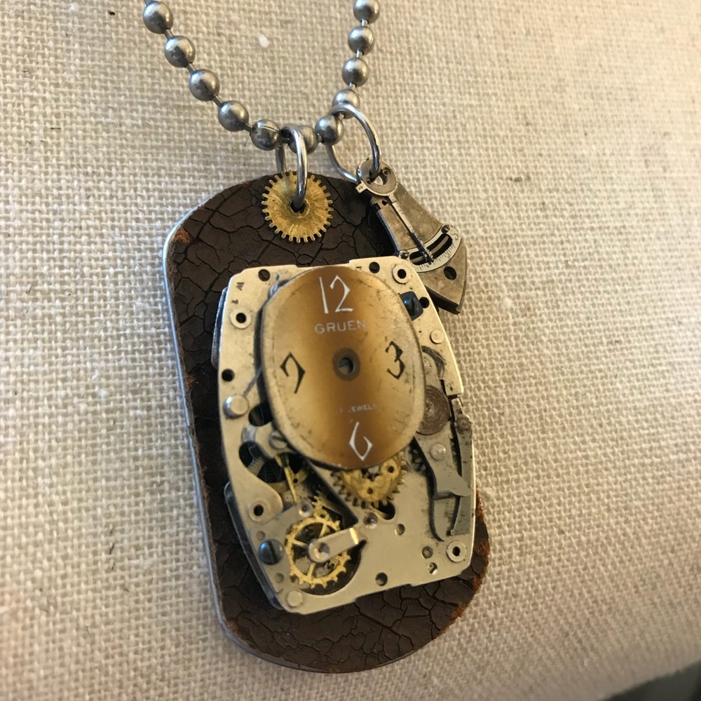 Steampunk Clock Parts Necklace